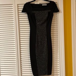 Beautiful black/silver dress, fits the body like a glove, size S.